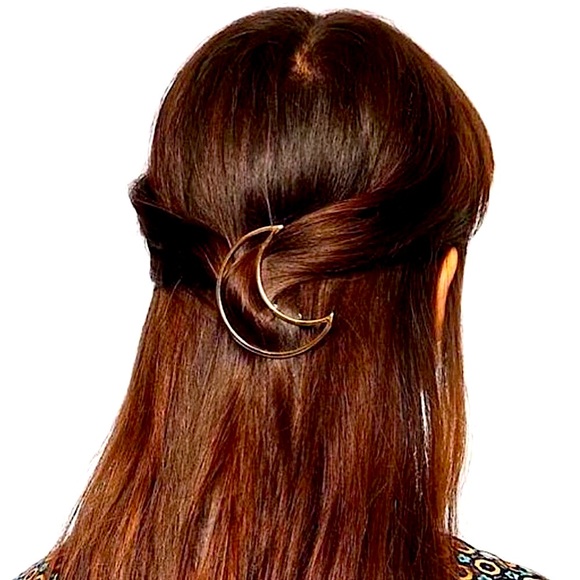 🔵𝟲𝟱%𝗢𝗙𝗙 𝗯𝘂𝗻𝗱𝗹𝗲𝘀 𝟯+🔵 NEW Crescent Moon Minimalist Barrette - Picture 6 of 13